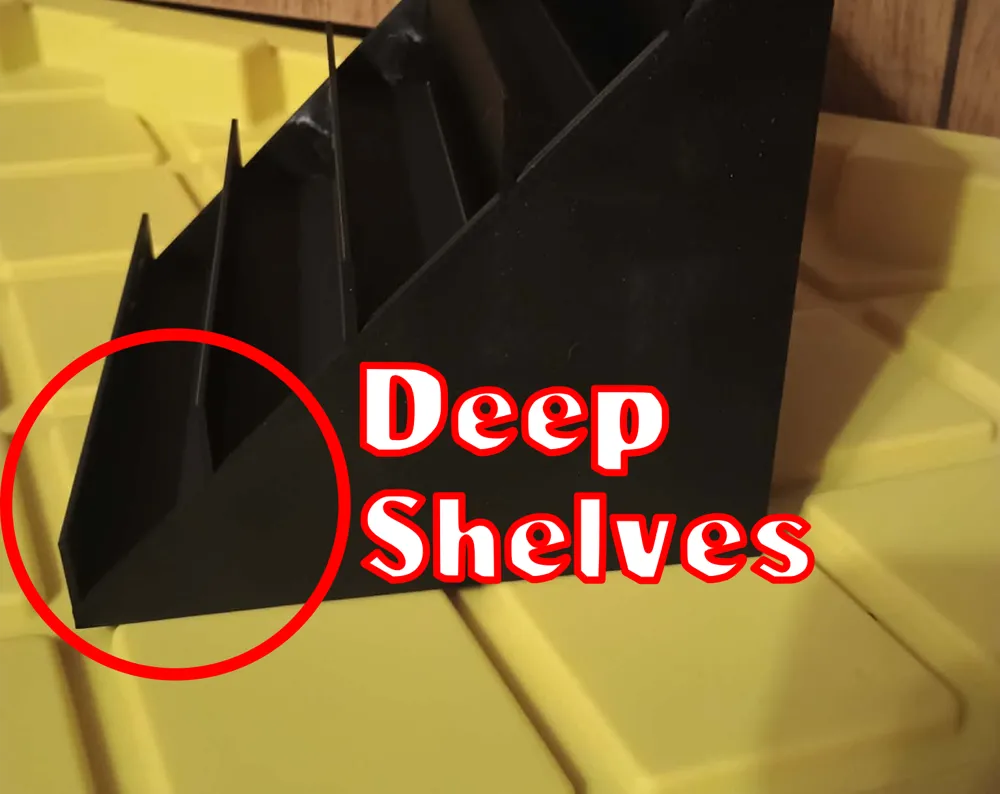 Display Stand for Mint Tins Deep Shelves - Free 3D Print Model - MakerWorld