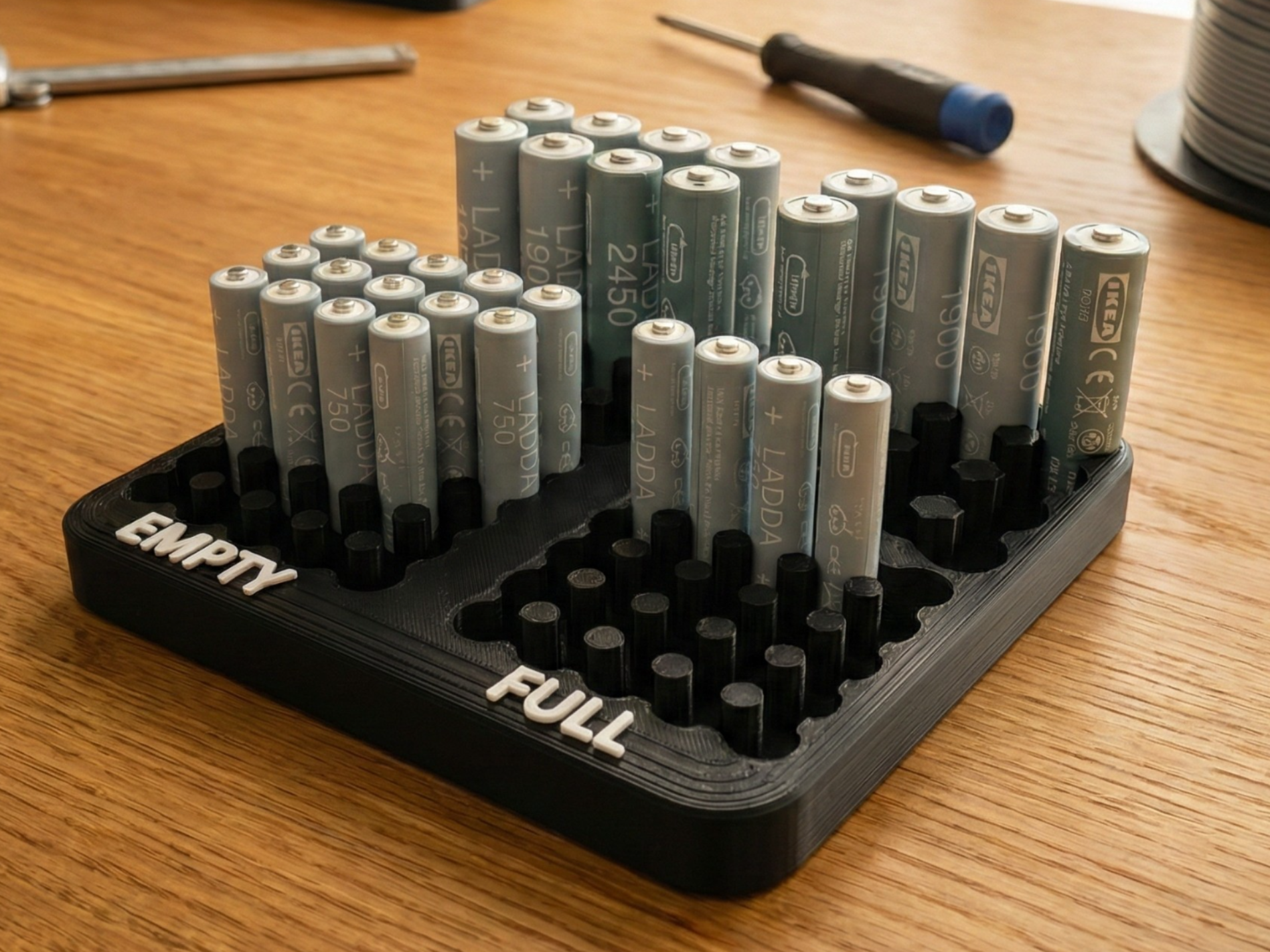 Rechargeable Battery Organizer – AA & AAA