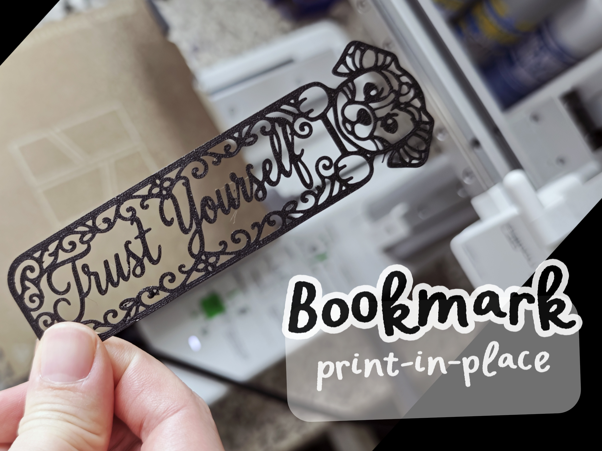 Puppy Bookmark - "Trust Yourself"