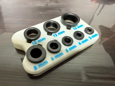 Drill bit collar set holder - metric