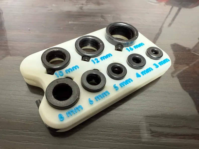 Drill bit collar set holder - metric