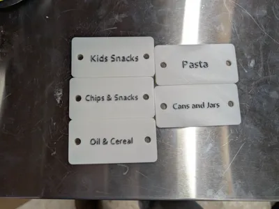 Customizable Screw on Labels (drawers etc)