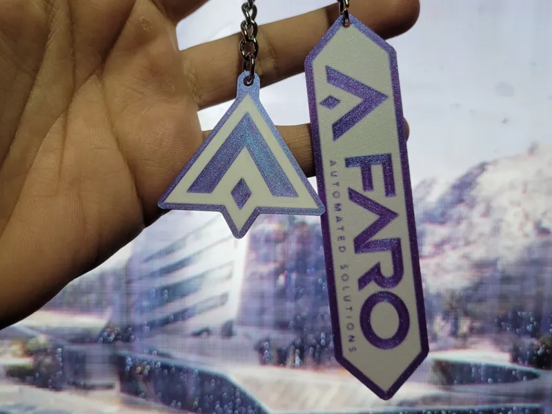 Faro Automated Solutions logo keychain