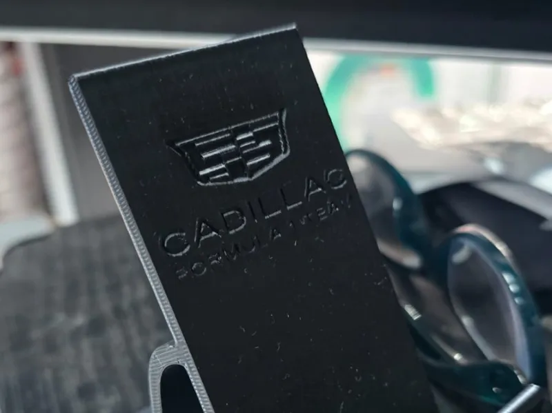Phone stand with Cadillac F1 Team
