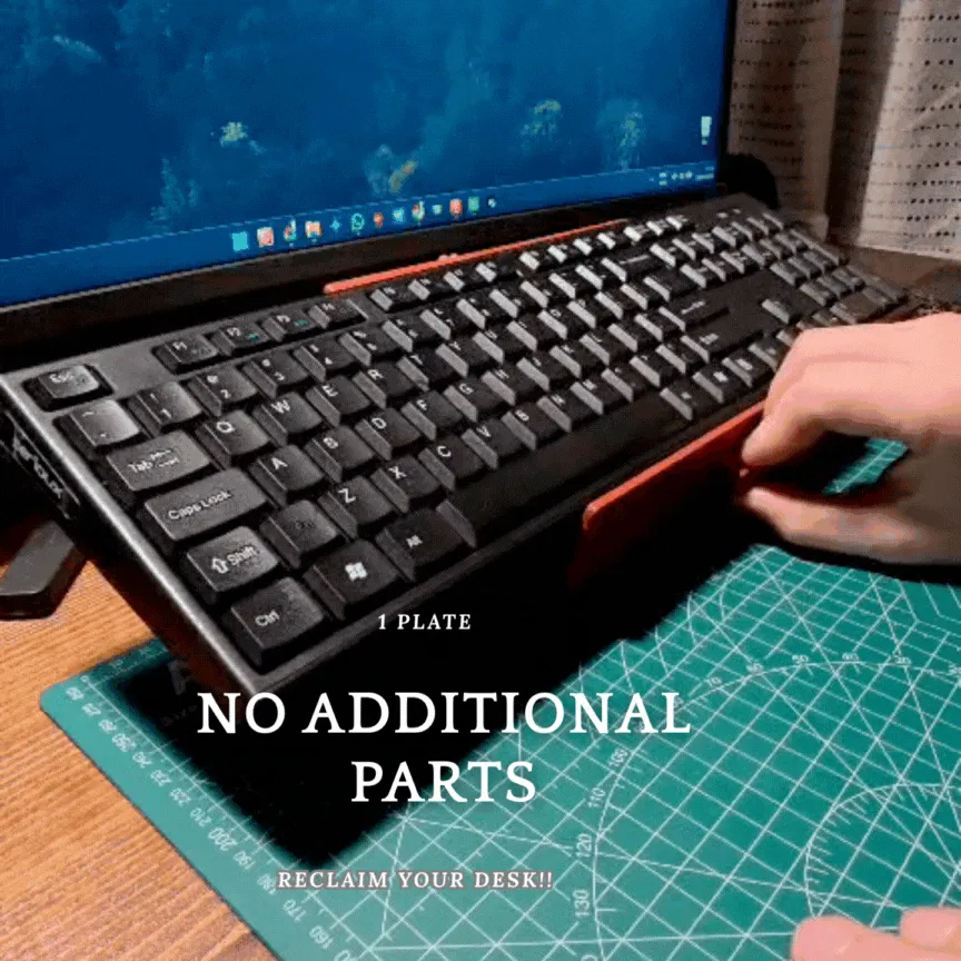 Reclaim Your Desk-Universal Folding Keyboard Stand - Free 3D Print ...