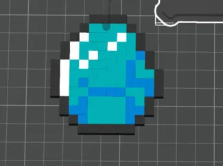 Minecraft diamond keychain