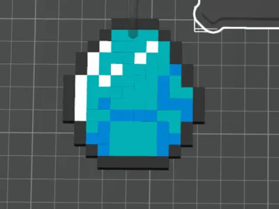Minecraft diamond keychain