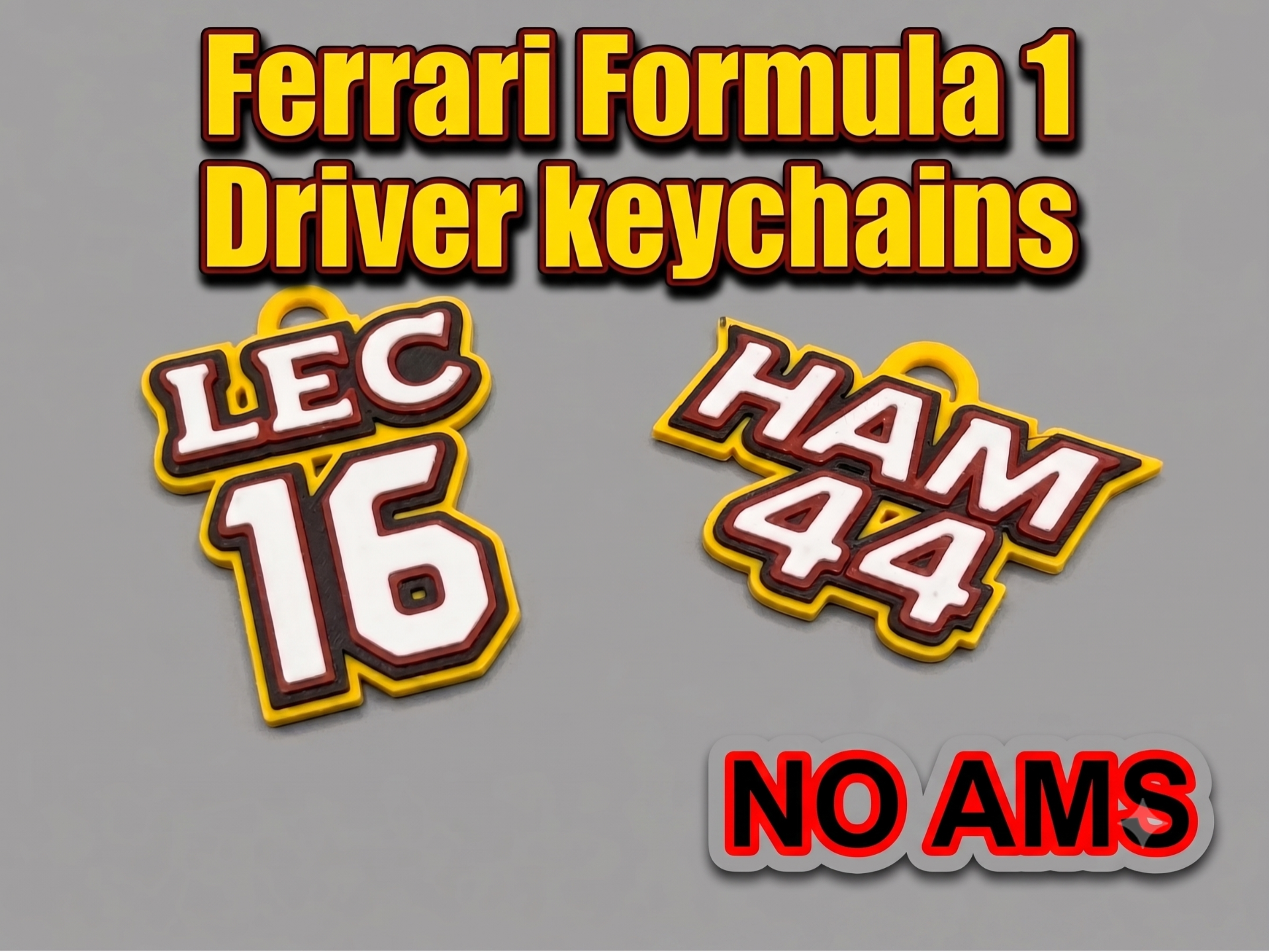 Ferrari Formula 1 Driver Keyrings - NO AMS