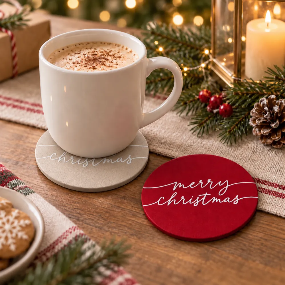 Merry Christmas Coaster – 2 Color for AMS - Free 3D Print Model ...