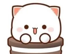 Cute Coffee Cat Keychain