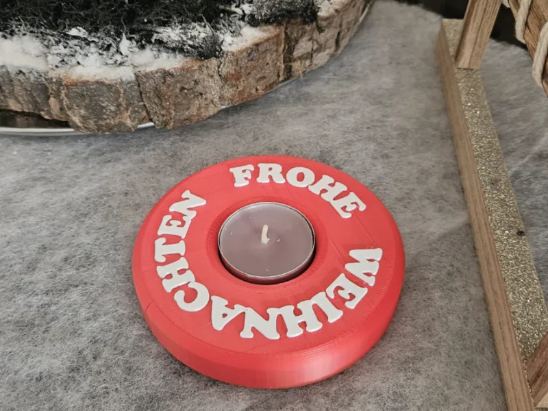 Frohe Weihnachten Teelichthalter 40mm Christmas