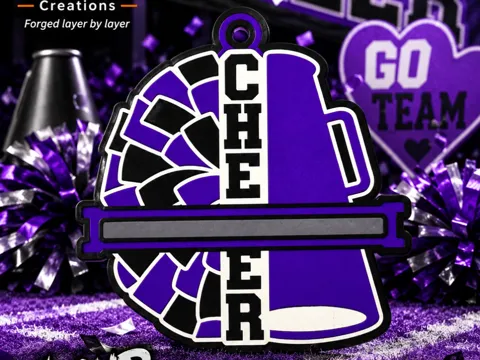 Accesorio para sujetar ligas de cabello: Cheerleader Hair Tie Holder Keychain — referencia de MakerWorld