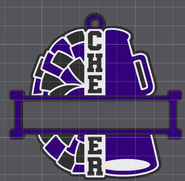 Accesorio para sujetar ligas de cabello: Cheerleader Hair Tie Holder Keychain — vista de referencia 5