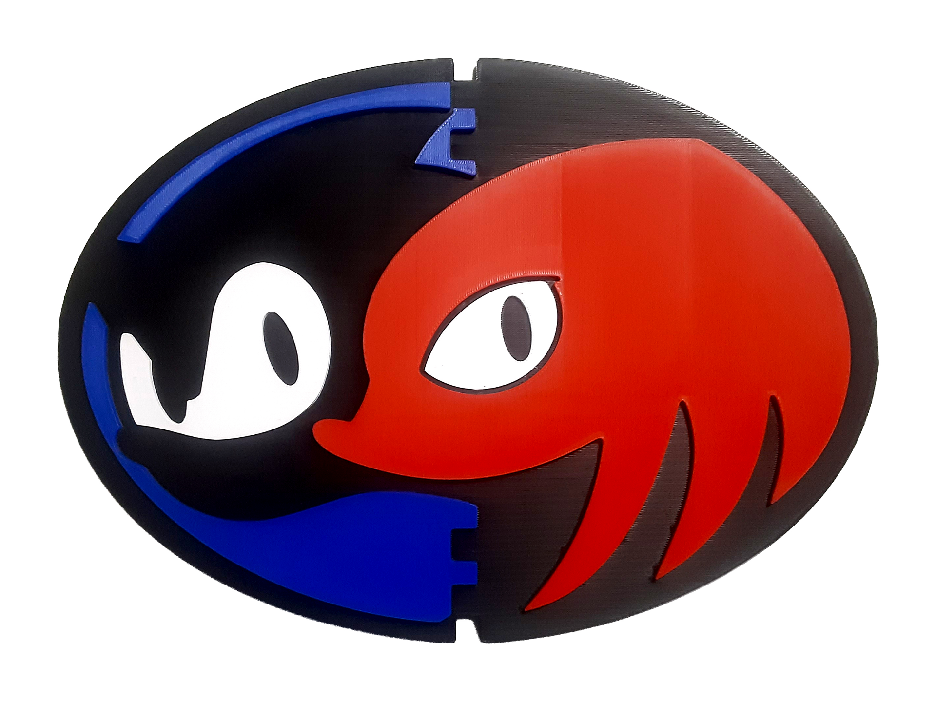 Sonic & Knuckles Logo 2D Wall Art Sega Decor
