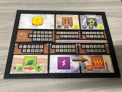 Terraforming Mars Player Board Frame with Tabs