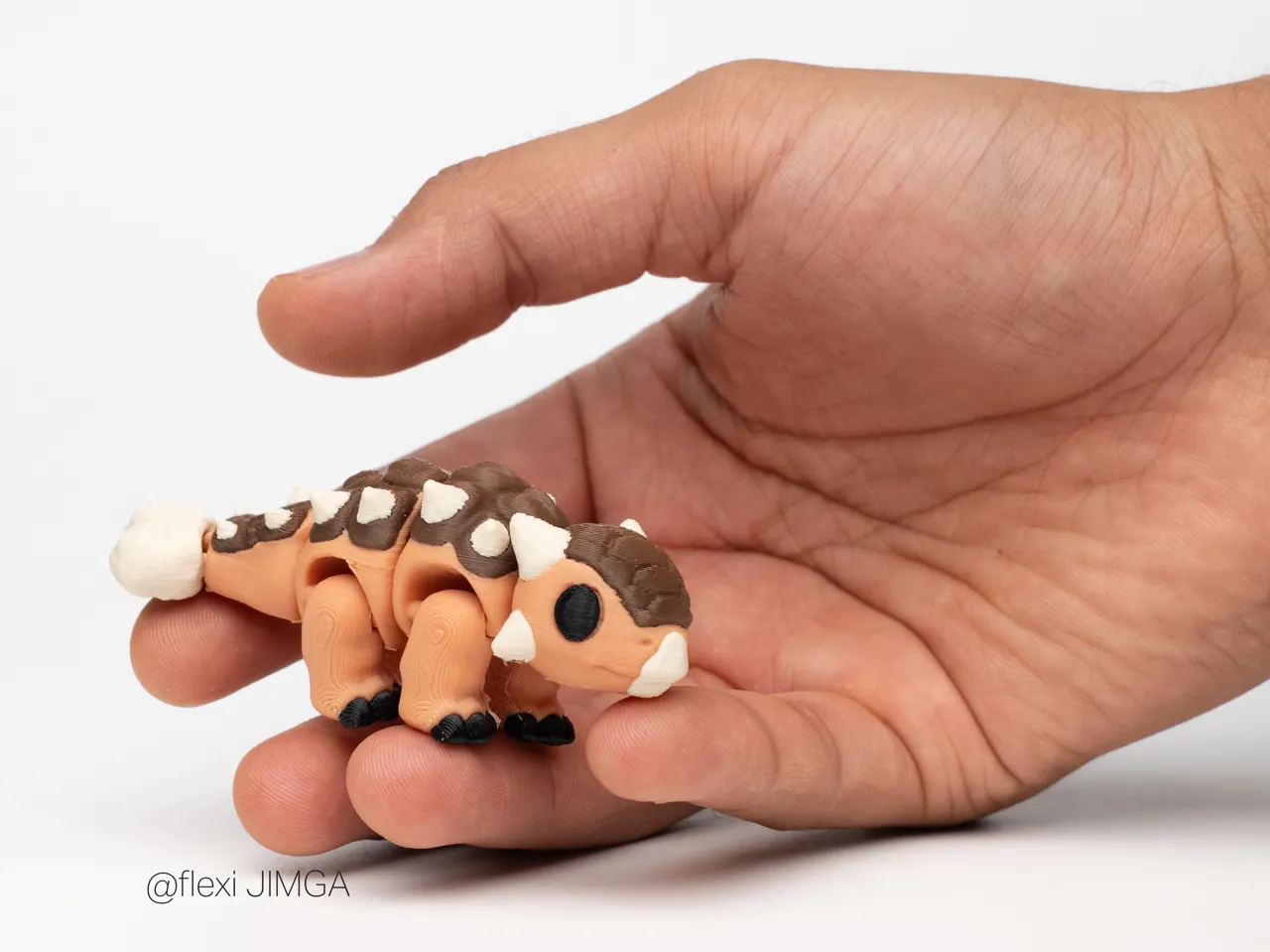 Mini Articulated Ankylosaurs | Keychain Version view 2