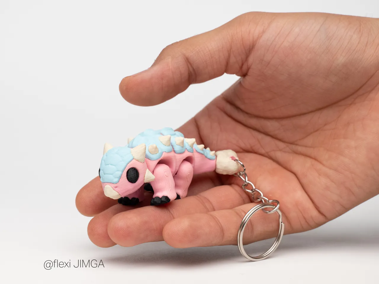 Mini Articulated Ankylosaurs | Keychain Version view 4