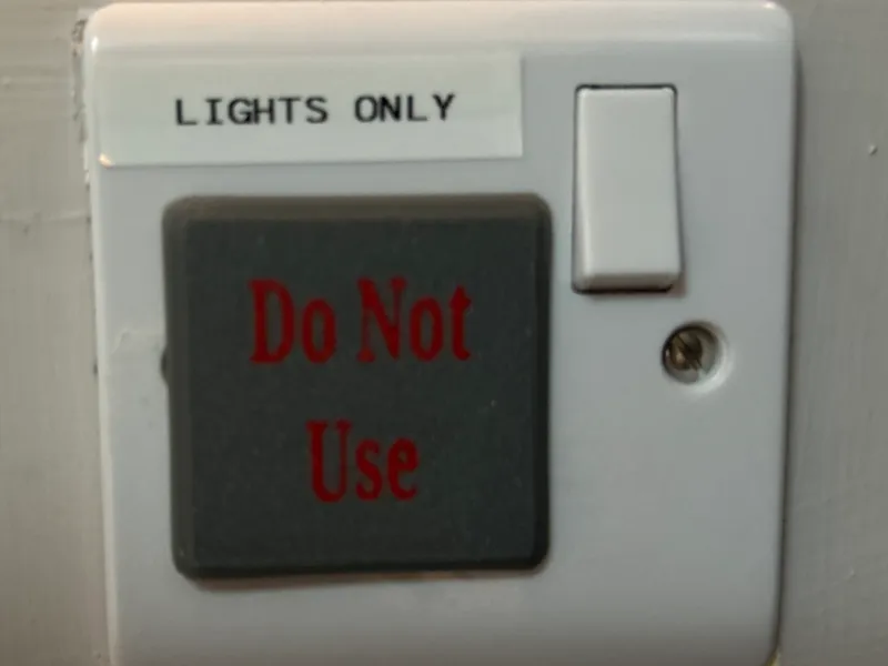 UK Plug Cover- With "Do Not Use" Text