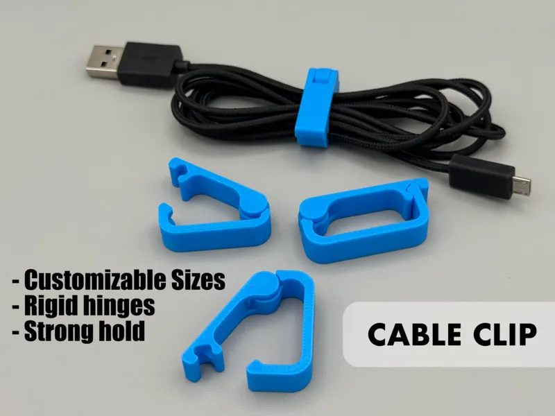 Parametric Cable Clip (printed in place)