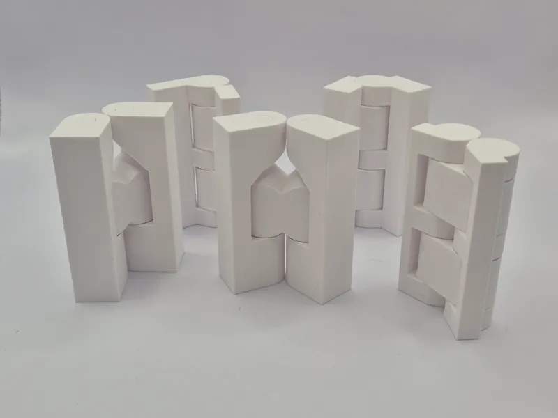 large selection of different hinges print in place