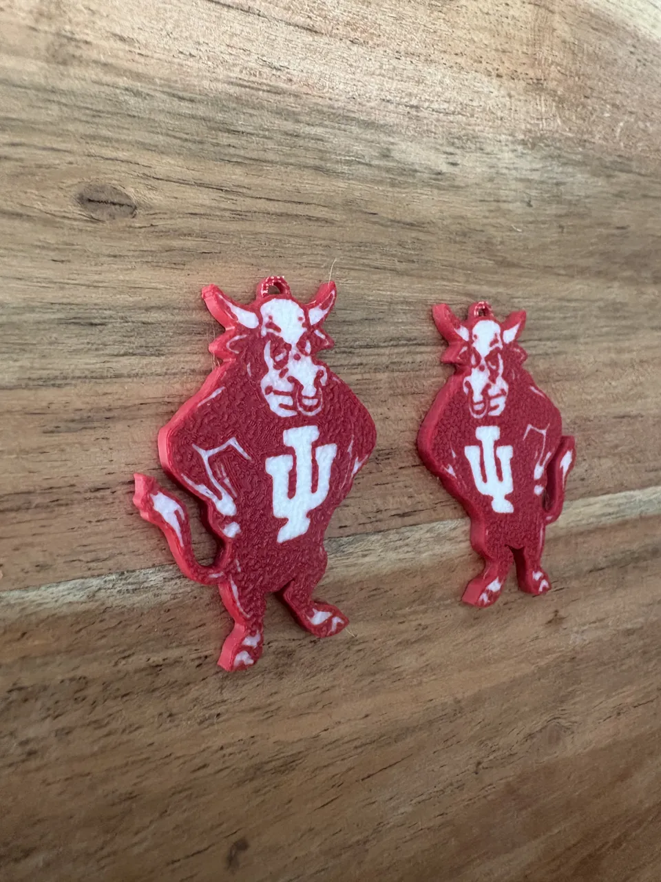Indiana Hoosier Earrings - IU Bison Logo view 3