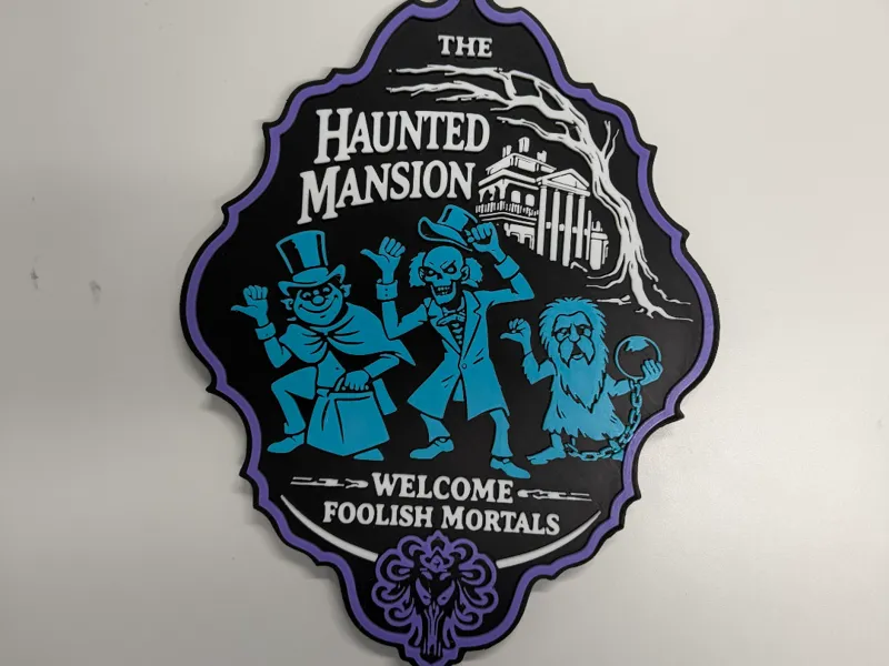Disneyland Haunted Mansion Sign - Foolish Mortals