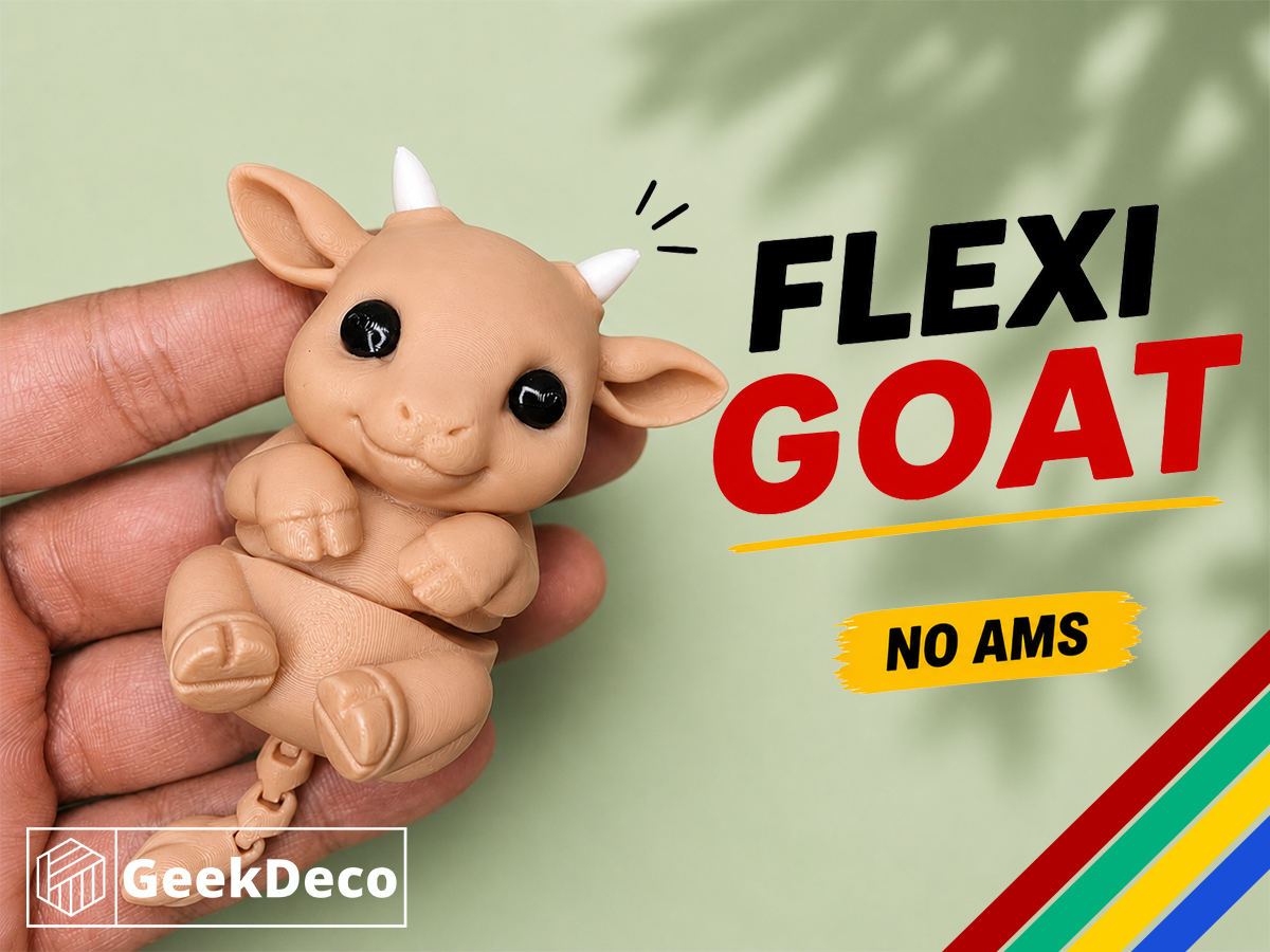 Cute Flexi Goat| No AMS | Keychain