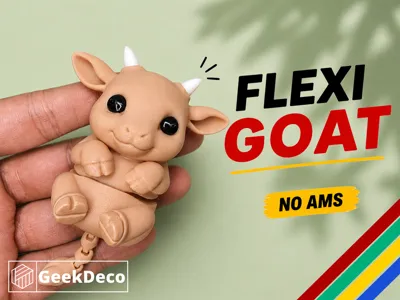 Cute Flexi Goat| No AMS | Keychain