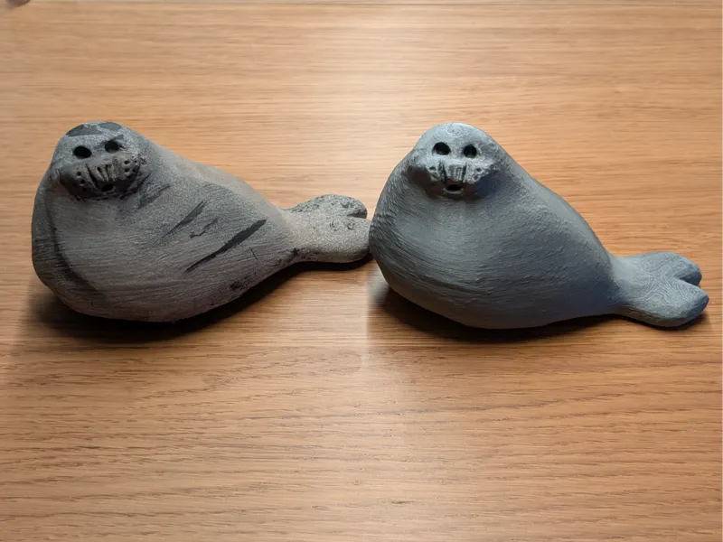 Surprised Seal (Scanned Ceramic handcraft)