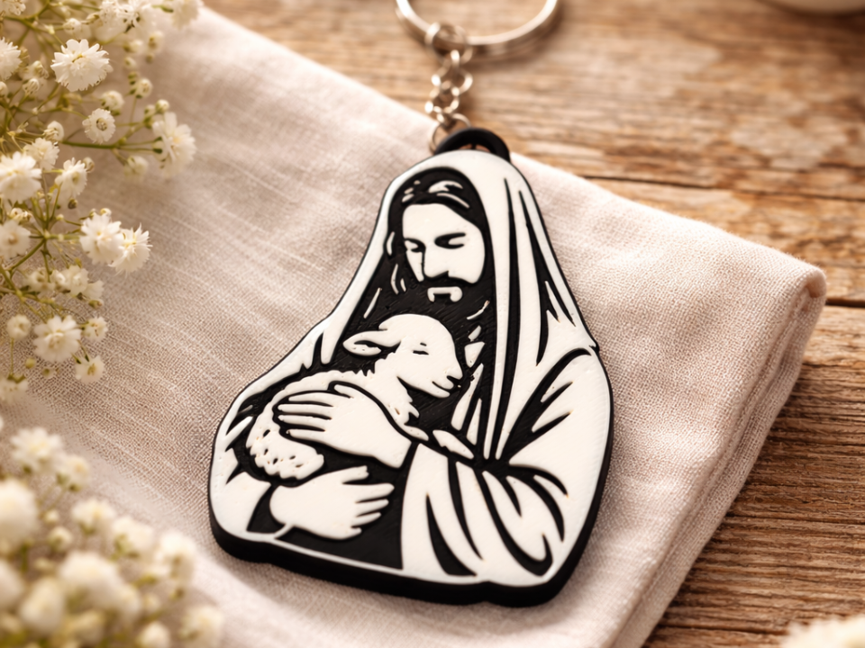 Jesus, the Good Shepherd, keychain