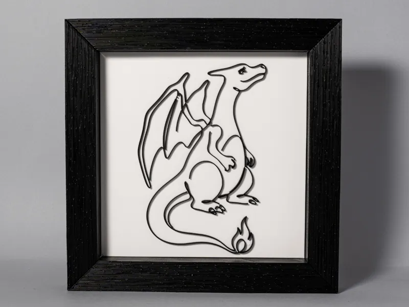 Pokémon Charizard – Line Art Wall Art