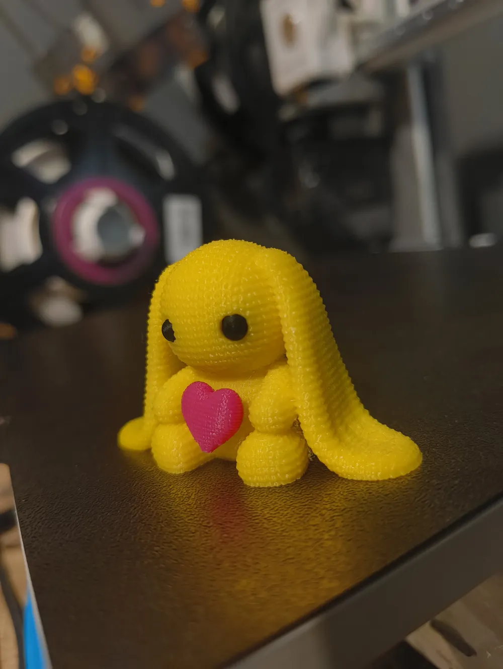 Knitted Bunny with a Heart - Free 3D Print Model - MakerWorld