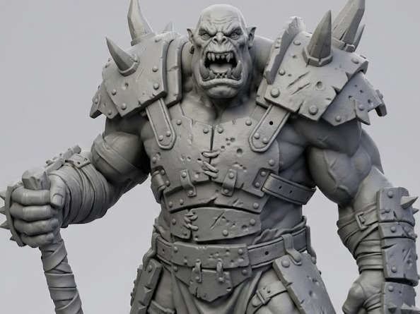 Grimdark Ork Warboss – Cyber-Scavenger Warlord