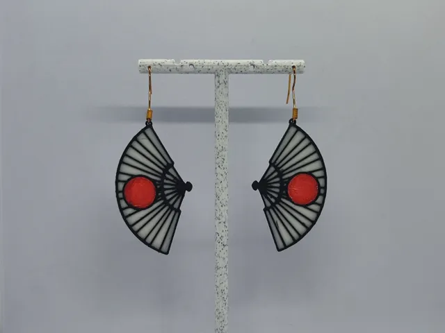 Aretes Abanico de Sol Naciente