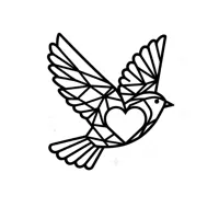 Sculpture Lovebird — couple d'oiseaux — photo 1