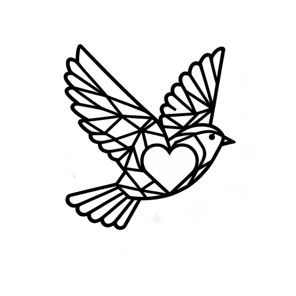 Sculpture Lovebird — couple d'oiseaux
