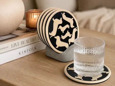 Dachshund Coaster Set