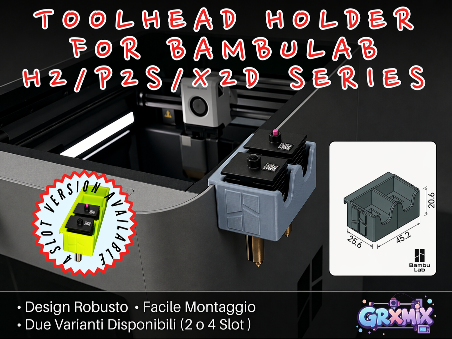 Toolhead Holder for H2/P2S/X2D Series