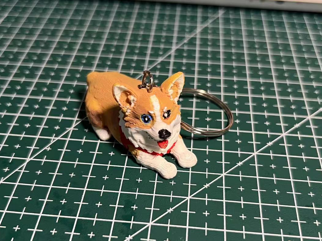 柯基冰箱贴+钥匙扣 ams 四色