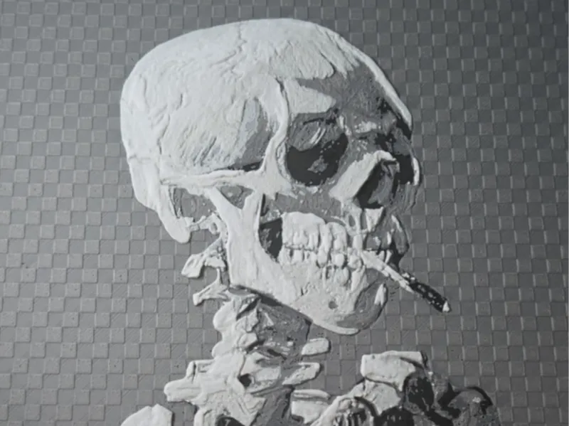 Smoking Skeleton Hueforge