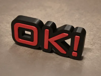 OK! – 3D Lettering with Pop Art Charm