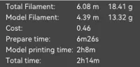 0.16mm layer, 2 walls, 15% infill