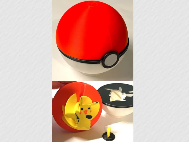 Pikachu Pokeball Puzzle + Hidden Vortex Fidget