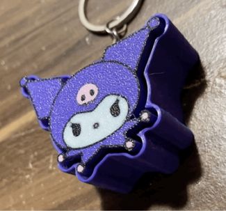 Kuromi Clicker Keychain - Purple