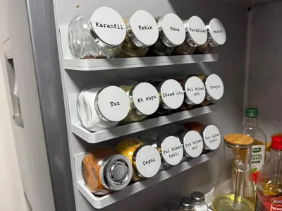 Spice rack for 5-piece spice jar set from Action