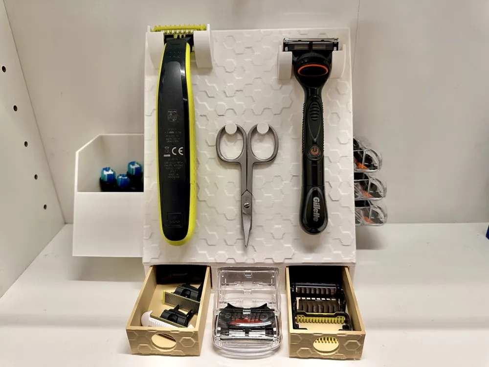 Gillette Fusion 5 & Philips OneBlade Holder/Stand - Free 3D Print Model ...