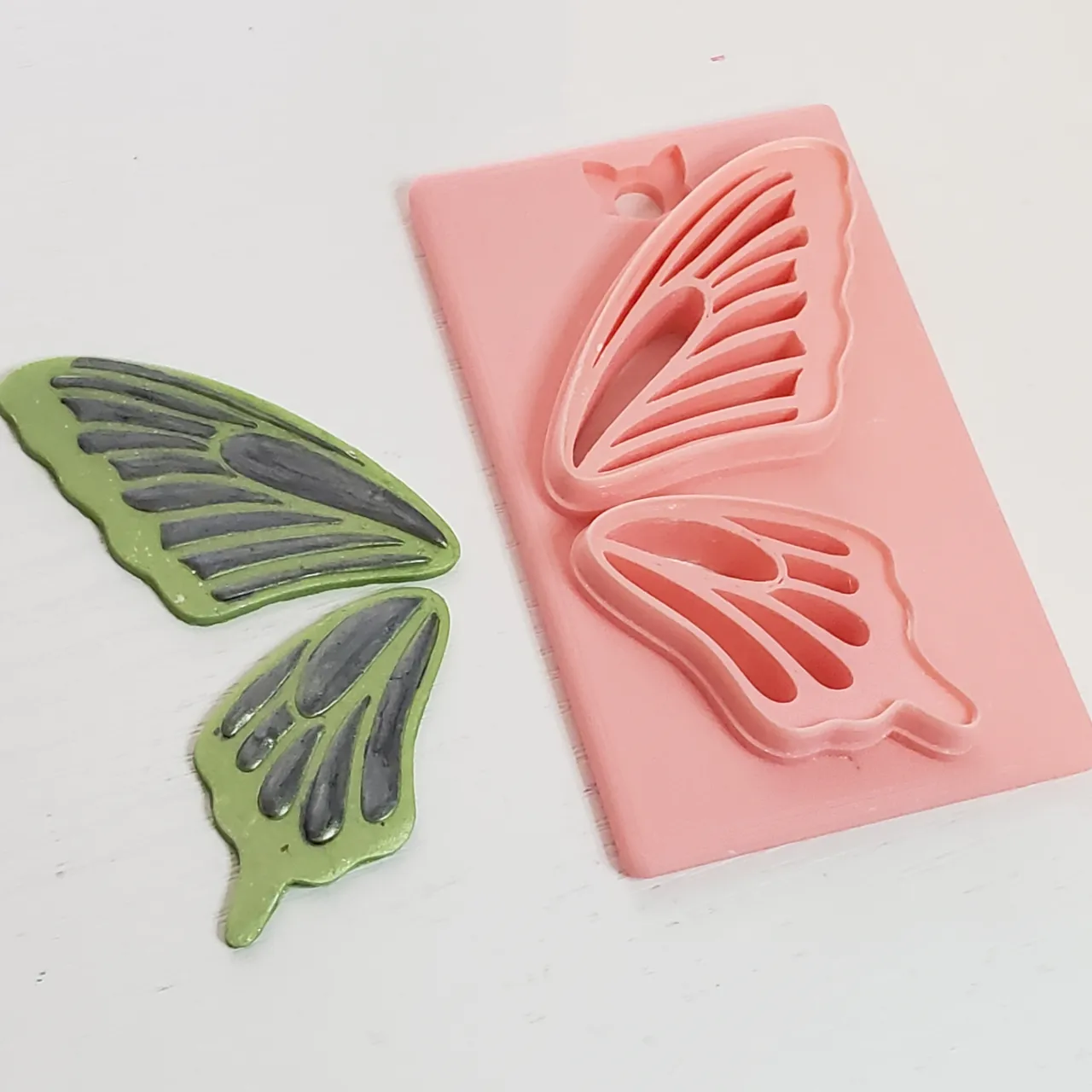 Luna Moth Wings Large Polymer Clay Earring Cutter view 3