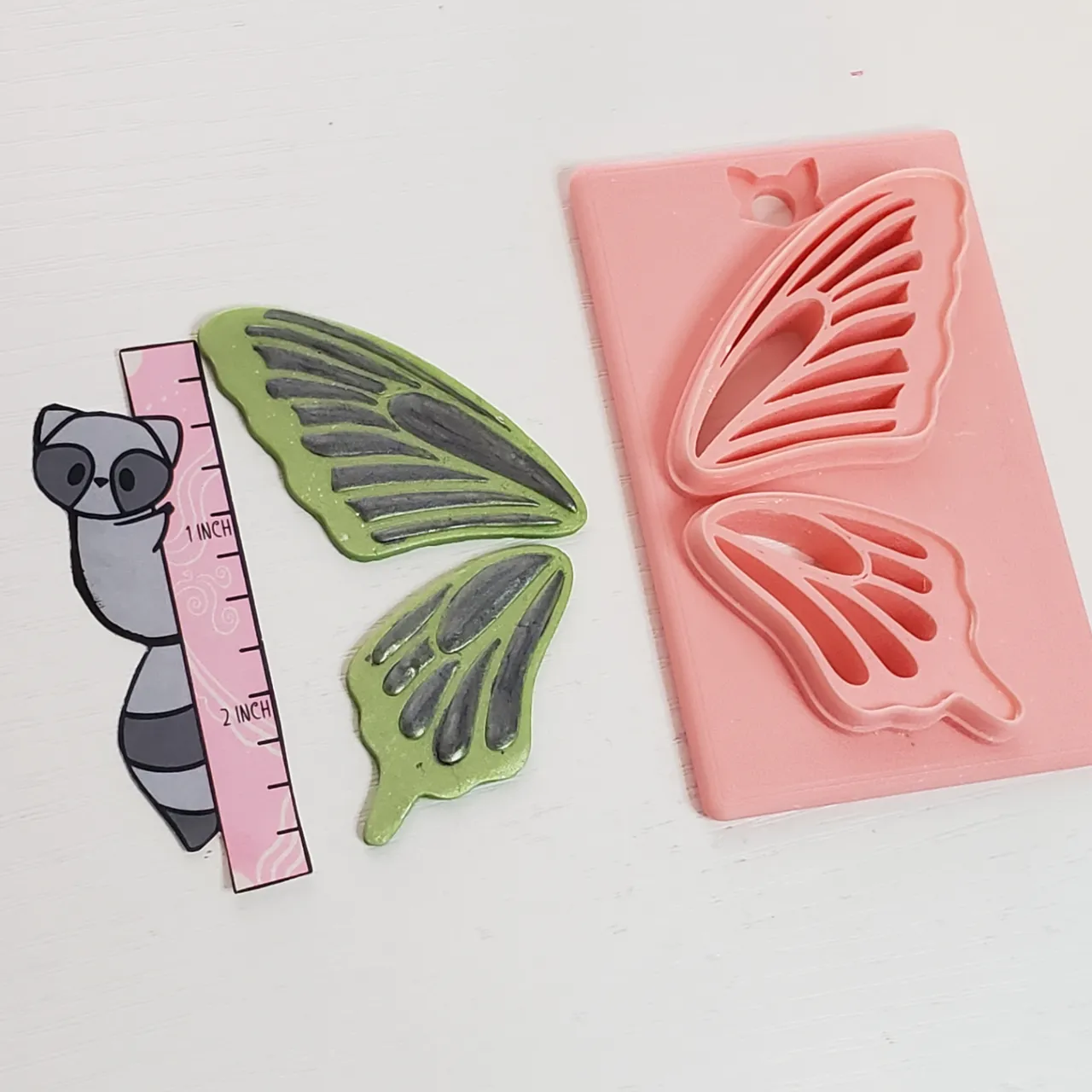 Luna Moth Wings Large Polymer Clay Earring Cutter view 4