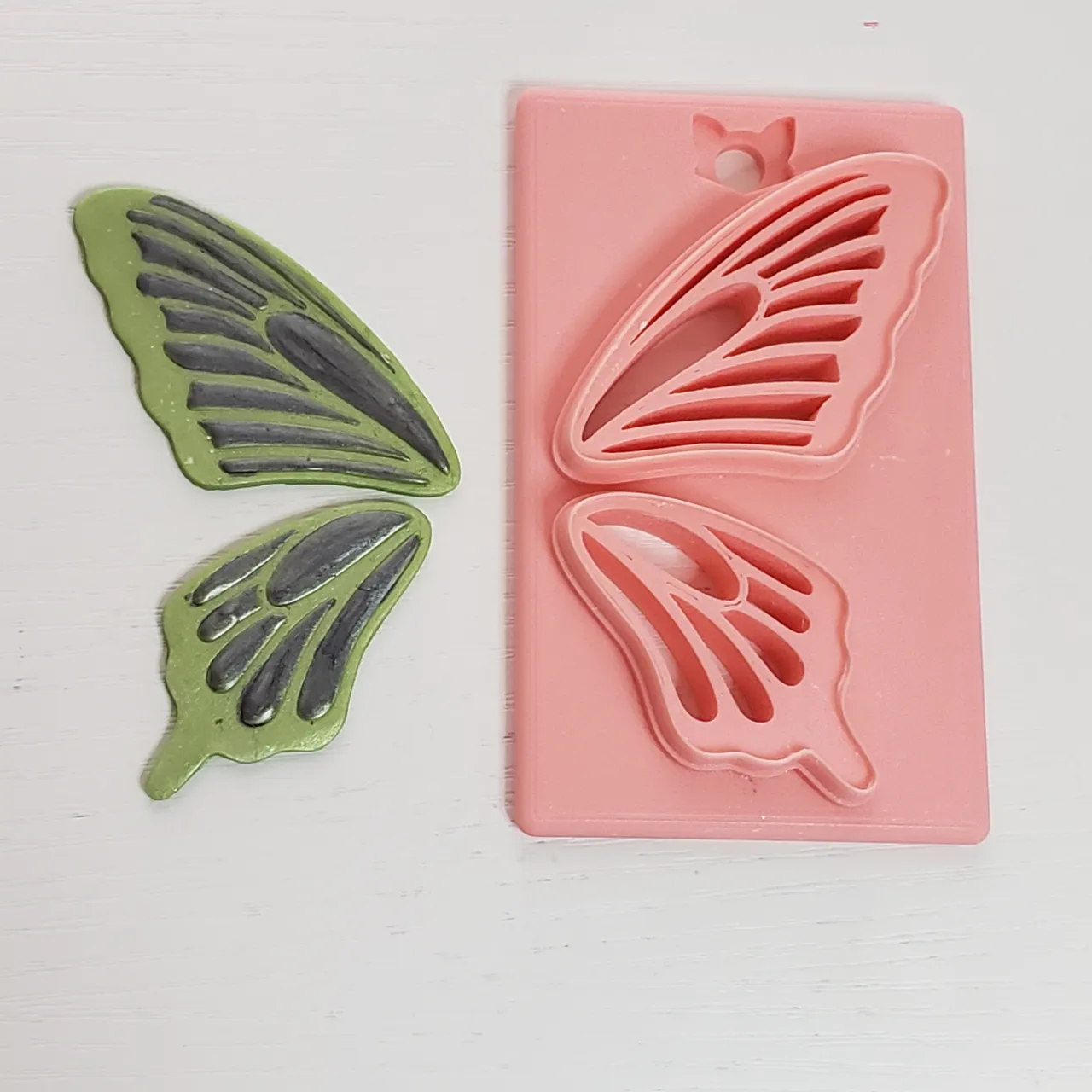 Luna Moth Wings Large Polymer Clay Earring Cutter view 2