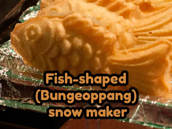 Fish-shaped bread snow maker